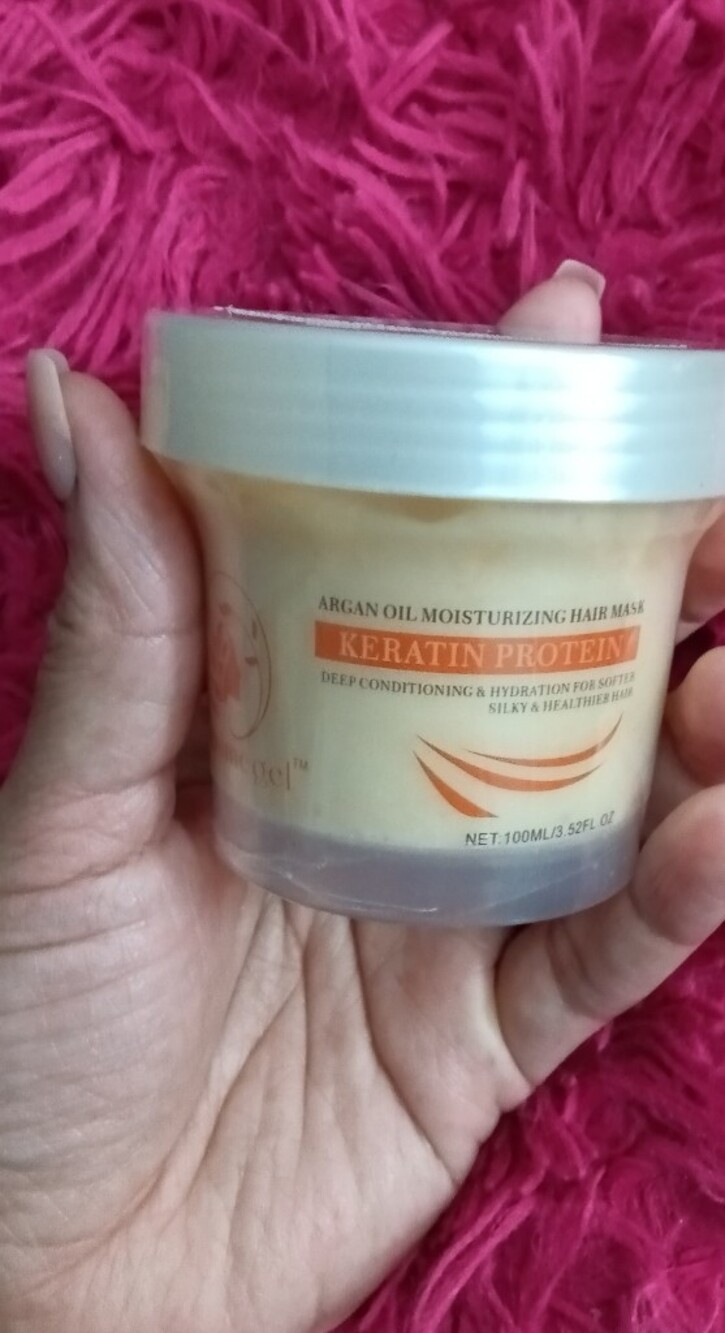 Keratin Protein Argan Oil Moisturizing Hair Mask - Pink